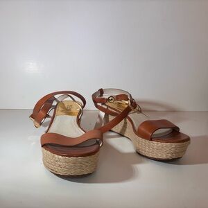 Michael Kors Wedge Espadrille Pumps w/ Gold Sole